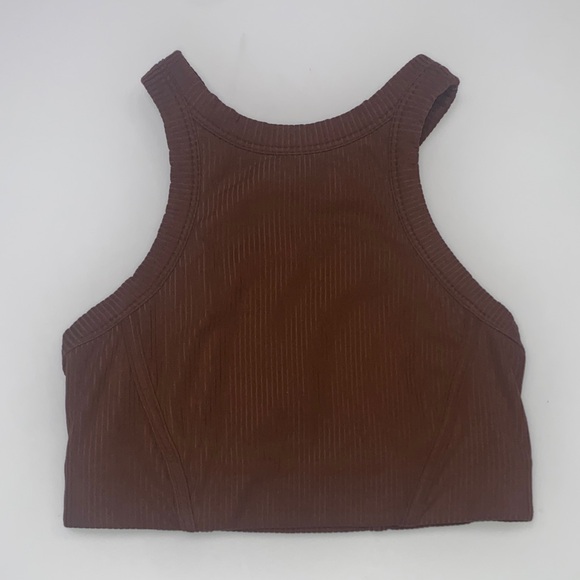 lululemon athletica Tops - Lululemon Ribbed Nulu High-Neck Yoga Bra Java 4